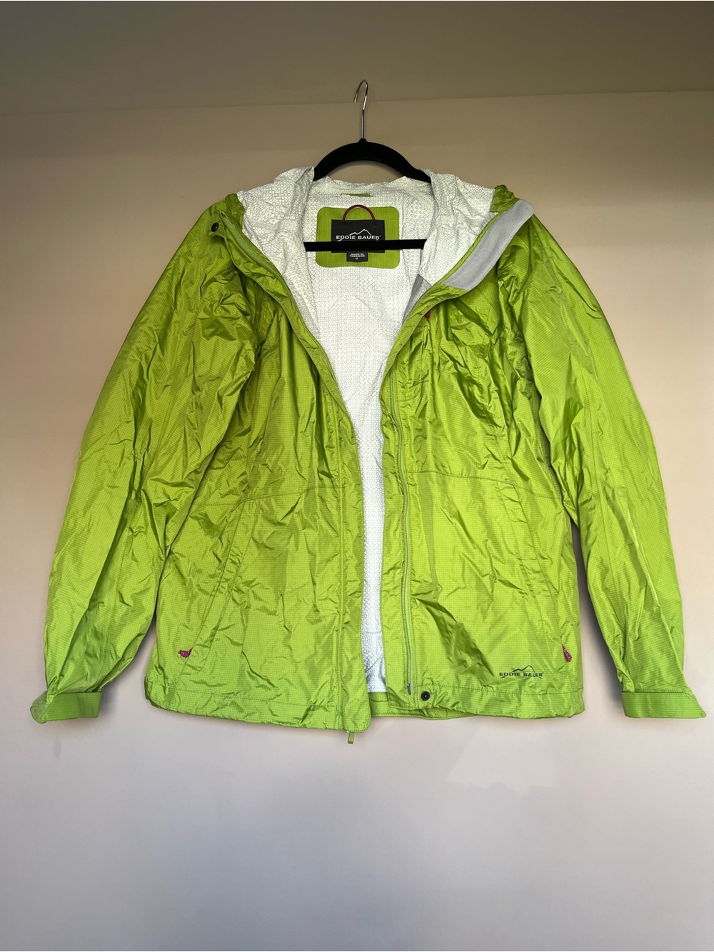 Eddie Bauer Lime Green Rain Jacket